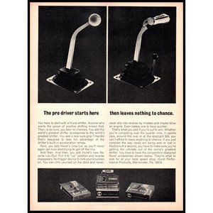 1967 Hurst T Grip Handle Shifter Vintage Print Ad Classic Car Wall Art Photo